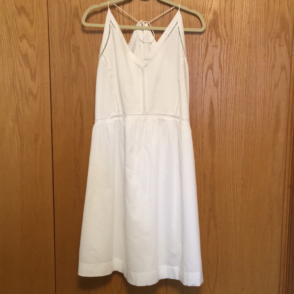 LOFT white halter dress.